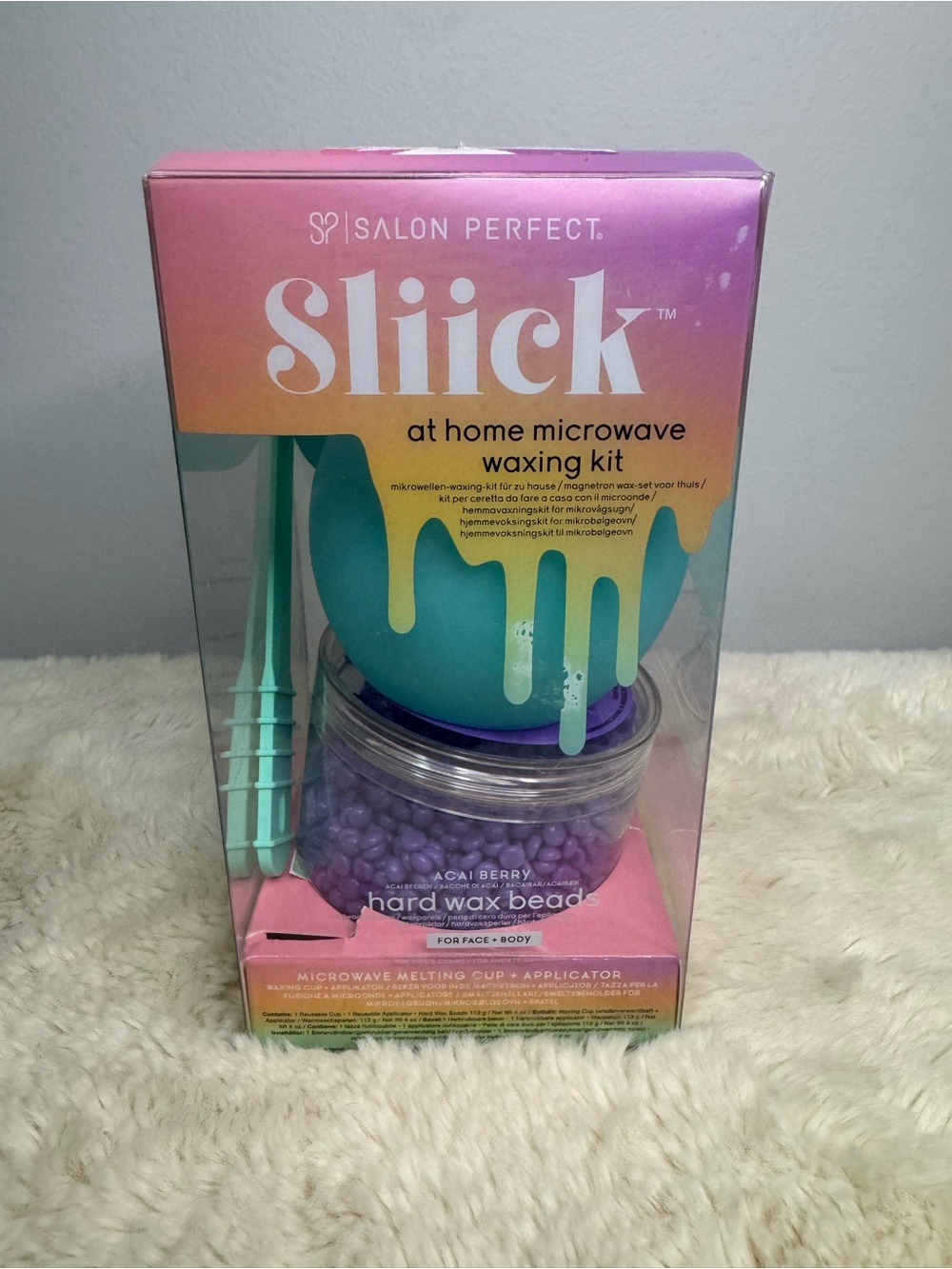 Salon Perfect Sliick At Home Microwave Waxing Kit - Hard Wax Beads